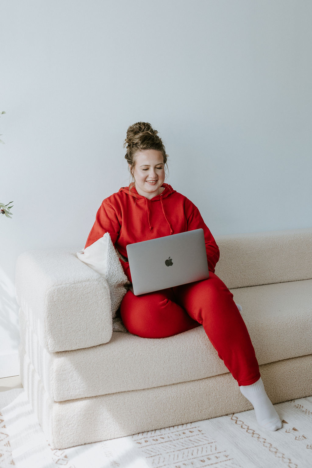 Megan working with a client